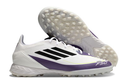 Adidas x Messi F50 Pro TF Low-Tops Soccer Shoes - White/Purple/Black