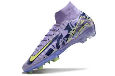 Nike Air Zoom Mercurial Superfly 10 Elite FG High-Tops Soccer Cleats - Purple/Yellow/White