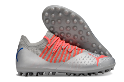 Puma Future Ultimate MG Low-Tops Soccer Cleats - Silver/Blue/Red