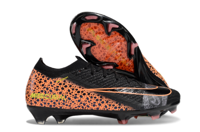 Nike Air Zoom Mercurial Vapor 16 Elite FG Low-Tops Soccer Cleats - Black/Yellow/Leopard