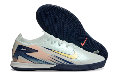 Nike Air Zoom Mercurial Vapor 16 Elite IC Low-Tops Soccer Shoes - Jade/Gold/Blue