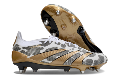 Adidas Predator Elite 25 SG Low-Tops Soccer Cleats - White/Black/Gold
