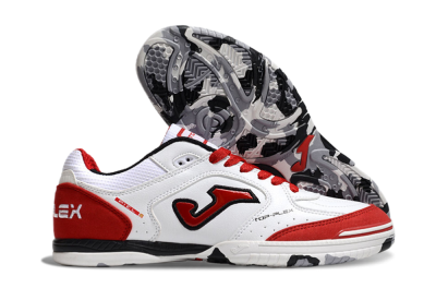 Joma Top Flex IC Low-Tops Soccer Shoes - White/Red/Black