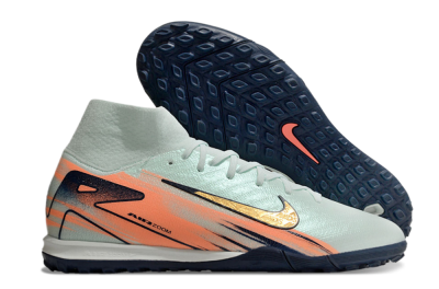 Nike Air Zoom Mercurial Superfly 10 Elite TF High-Tops Soccer Shoes - Jade/Gold/Red
