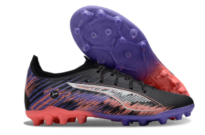 Puma Ultra 5 Ultimate FG Low-Tops Soccer Cleats - Black/Red/Purple
