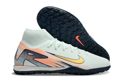 Nike Air Zoom Mercurial Superfly 10 Academy TF High-Tops Soccer Shoes - Jade/Gold/Pink