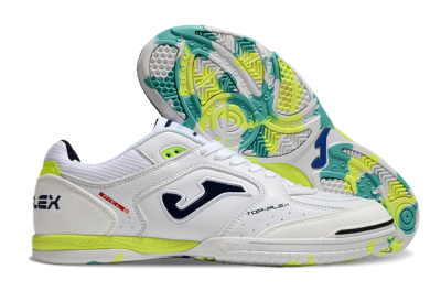 Joma Top Flex IC Low-Tops Soccer Shoes - White/Black/Yellow