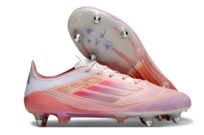 Adidas F50 Elite SG Low-Tops Soccer Cleats - Pink/Gold/White