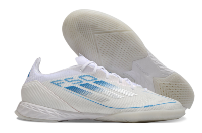 Adidas F50 Pro IC Low-Tops Soccer Shoes - Beige/Blue/White