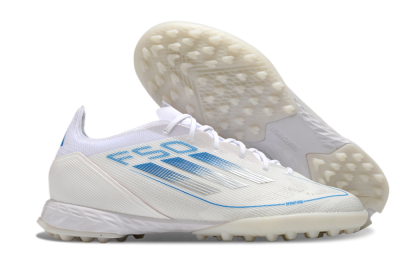 Adidas F50 Pro TF Low-Tops Soccer Shoes - White/Blue