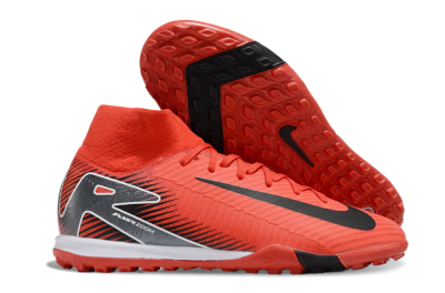 Nike Air Zoom Mercurial Superfly 10 Elite TF High-Tops Soccer Shoes - Red/Black/White