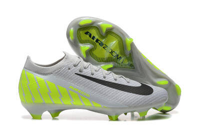 Nike Air Zoom Mercurial Vapor 16 Elite FG Low-Tops Soccer Cleats - Grey/Black/Yellow
