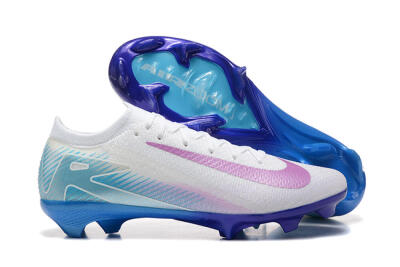 Nike Air Zoom Mercurial Vapor 16 Elite FG Low-Tops Soccer Cleats - White/Purple/Blue
