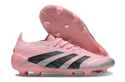 Adidas Predator Elite 25 FG Low-Tops Soccer Cleats - Pink/Black/Silver
