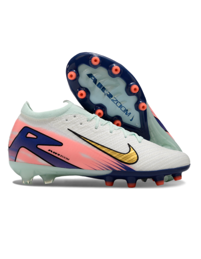 Nike Air Zoom Mercurial Vapor 16 Elite AG Low-Tops Soccer Cleats - Jade/Gold/Blue