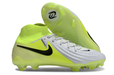 Nike Phantom Luna Elite FG High-Tops Soccer Cleats - Grey/Yellow/Black