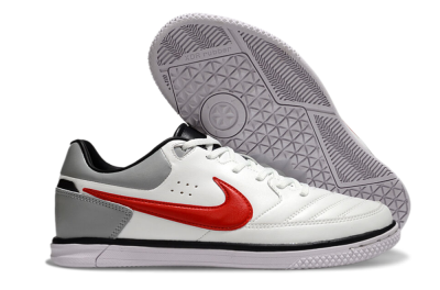 Nike Street Gato IC Low-Tops Soccer Shoes - White/Red/Silver