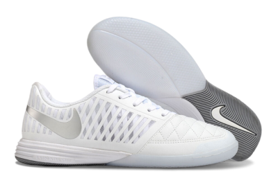 Nike Lunar Gato 2 IC Low-Tops Soccer Shoes - Beige/Silver/White