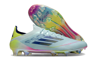 Adidas F50 Elite FG Low-Tops Soccer Cleats - Jade/Blue/Gold/Pink
