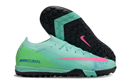 Nike Air Zoom Mercurial Vapor 16 Elite TF Low-Tops Soccer Shoes - Jade/Pink/Blue