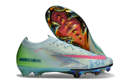 Nike Air Zoom Mercurial Vapor 16 Elite FG Low-Tops Soccer Cleats - Jade/Pink/Gold