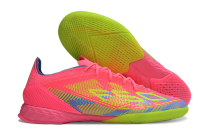 Adidas F50 Pro IC Low-Tops Soccer Shoes - Pink/Yellow/Blue