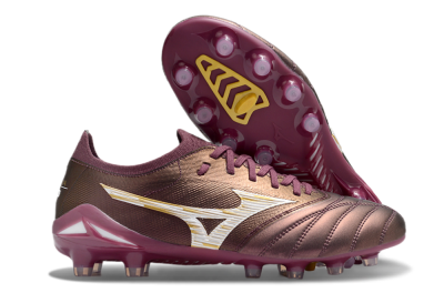 Mizuno Morelia Neo 4 FG Low-Tops Soccer Cleats - Red/White/Gold