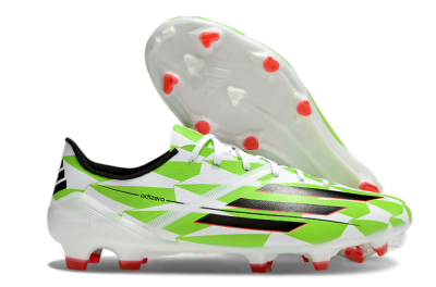 Adidas F50 Adizero Elite FG Low-Tops Soccer Cleats - White/Black/Green/Pink