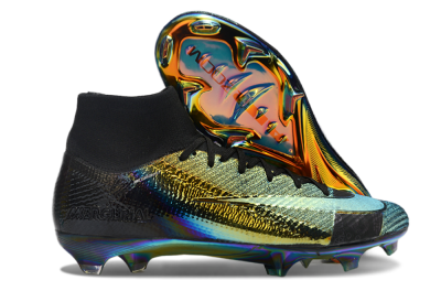 Nike Air Zoom Mercurial Superfly 10 Elite FG High-Tops Soccer Cleats - Laser/Black/Gold