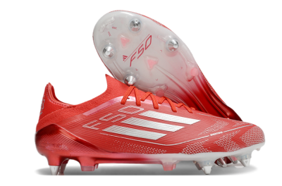 Adidas F50 Elite SG Low-Tops Soccer Cleats - Red/Silver