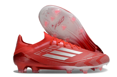 Adidas F50 Elite FG Low-Tops Soccer Cleats - Red/Silver