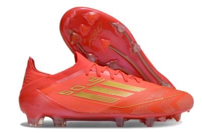 Adidas F50 Elite FG Low-Tops Soccer Cleats - Red/Gold