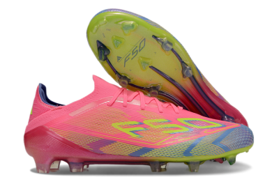 Adidas F50 Elite FG Low-Tops Soccer Cleats - Pink/Blue/Yellow