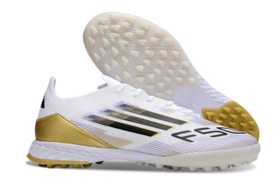 Adidas F50 Pro TF Low-Tops Soccer Shoes - White/Black/Yellow