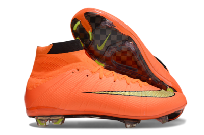 Nike Mercurial Superfly 4 CR7 FG High-Tops Soccer Cleats - Orange/Yellow/Black