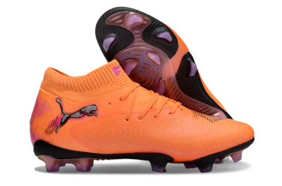 Puma Future 8 Ultimate FG Low-Tops Soccer Cleats - Orange/Purple/Grey