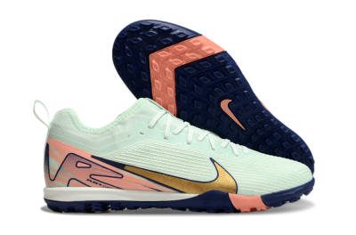 Nike Air Zoom Mercurial Vapor 16 Pro TF Low-Tops Soccer Shoes - Jade/Gold/Pink