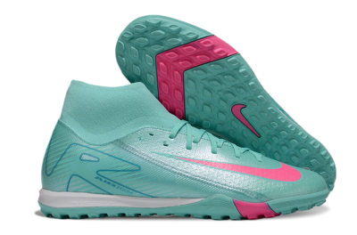 Nike Air Zoom Mercurial Superfly 10 Academy TF High-Tops Soccer Shoes - Jade/Pink/White
