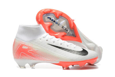Nike Air Zoom Mercurial Superfly 10 Elite FG High-Tops Soccer Cleats - White/Black/Red