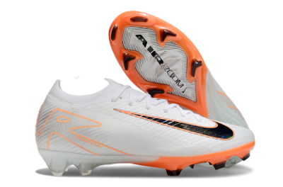 Nike Air Zoom Mercurial Vapor 16 Elite FG Low-Tops Soccer Cleats - White/Black/Orange