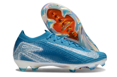 Nike Air Zoom Mercurial Vapor 16 Elite FG Low-Tops Soccer Cleats - Blue/White/Gold