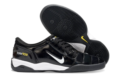 Nike Total 90 II IC Low-Tops Soccer Shoes - Black/White/Yellow