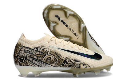 Nike Air Zoom Mercurial Vapor 16 Elite FG Low-Tops Soccer Cleats - Beige/Black/White
