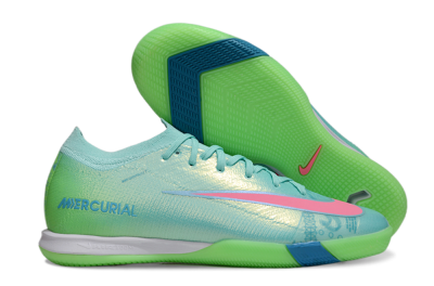 Nike Air Zoom Mercurial Vapor 16 Elite IC Low-Tops Soccer Shoes - Jade/Pink/Yellow