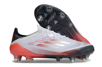 Adidas F50 Elite SG Low-Tops Soccer Cleats - White/Silver/Red/Black