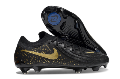 Nike Phantom Luna Elite NU FG Low-Tops Soccer Cleats - Black/Gold/Blue