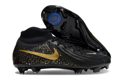 Nike Phantom Luna Elite NU FG High-Tops Soccer Cleats - Black/Gold/Blue