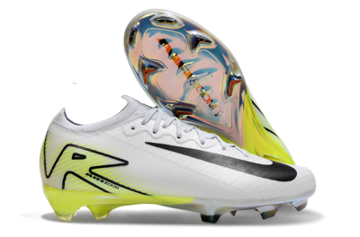 Nike Air Zoom Mercurial Vapor 16 Elite FG Low-Tops Soccer Cleats - White/Black/Yellow