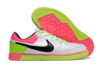 Nike Street Gato IC Low-Tops Soccer Shoes - White/Black/Pink/Yellow