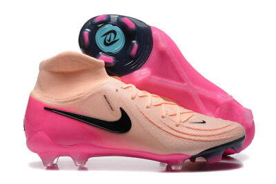 Nike Phantom Luna Elite FG High-Tops Soccer Cleats - Pink/Black/Blue